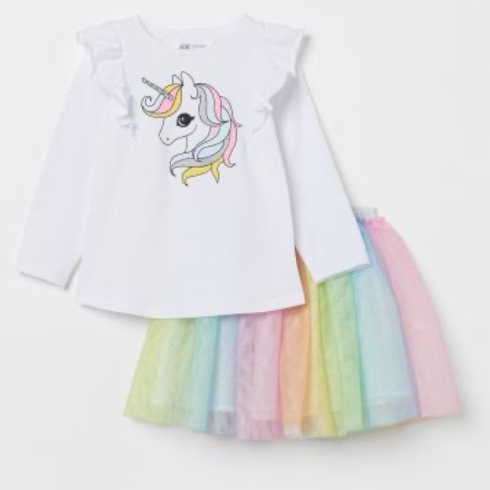 H&M - GIRL’S TUTU & TOP SET - SIZE 6-8